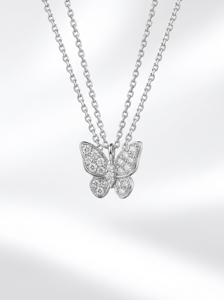 Moonlight Butterfly Duo Necklace