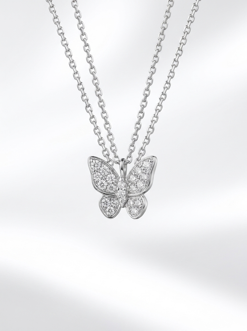 Moonlight Butterfly Duo Necklace